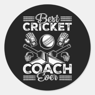Best Cricket Coach Ever  Classic Round Sticker