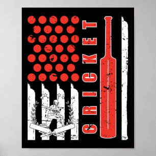 Best Cricket Design For Men Women Kids Sports Team Poster