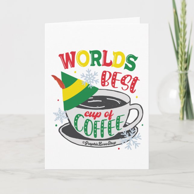 Best Cup of Coffee Christmas © GraphicLoveShop Card (Front)