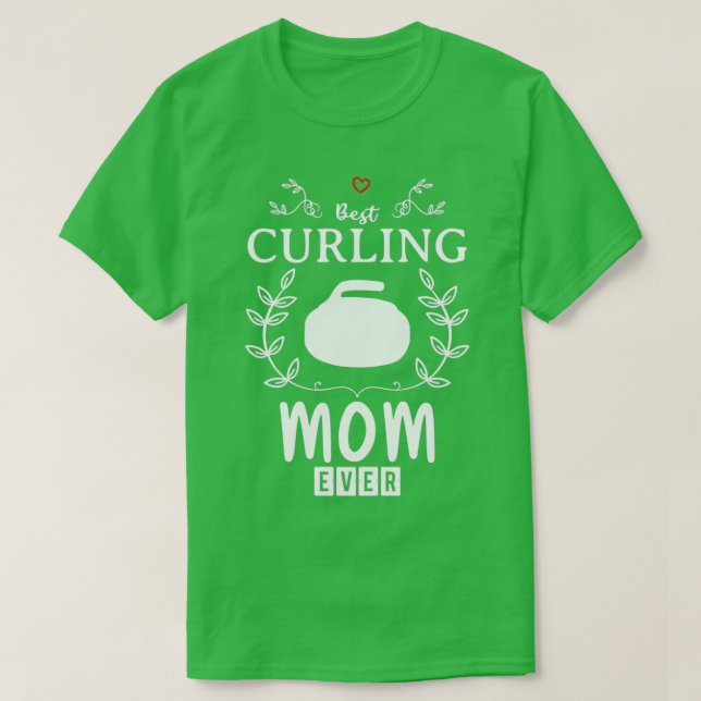 Best Curling Mum Funny Design For Gift T-Shirt (Design Front)