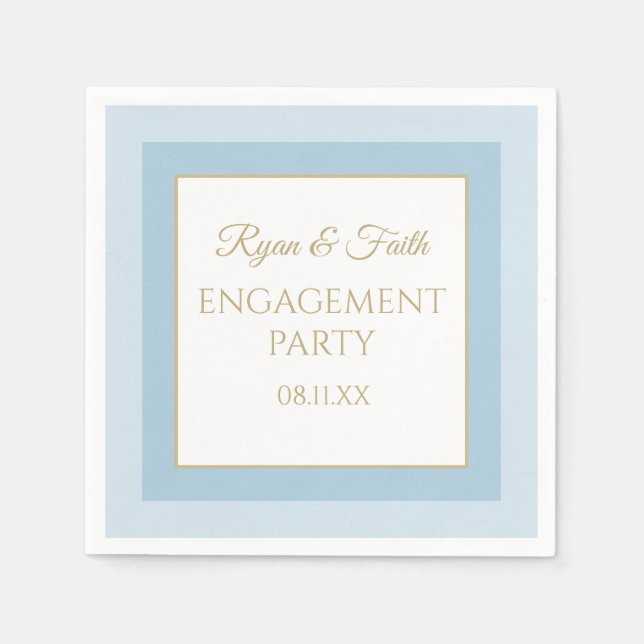 Best Custom Engagement party napkins (Front)