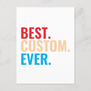 Best custom ever vintage retro Customised text Holiday Postcard