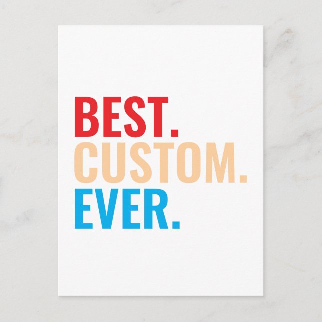 Best custom ever vintage retro Customised text Postcard (Front)
