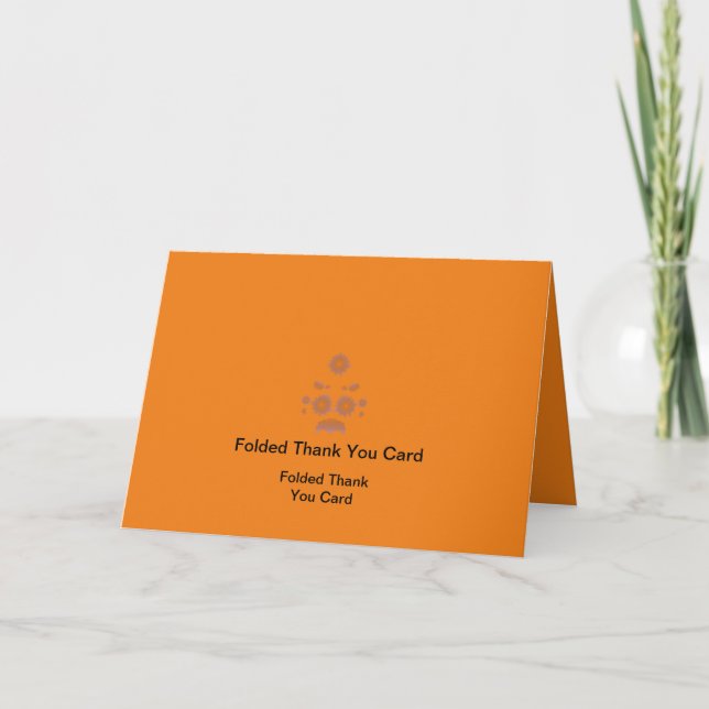 Best Customise Logo Text Folded Thank You Cards (Front)