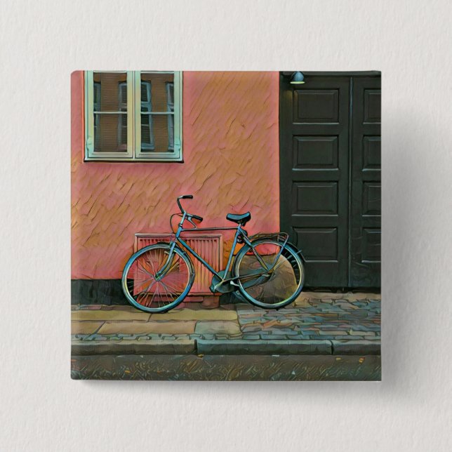 Best cyclist gifts 15 cm square badge (Front)