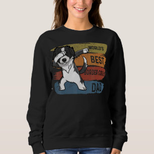 Best Dabbing Border Collie Dad Dab For Kids Men Sweatshirt
