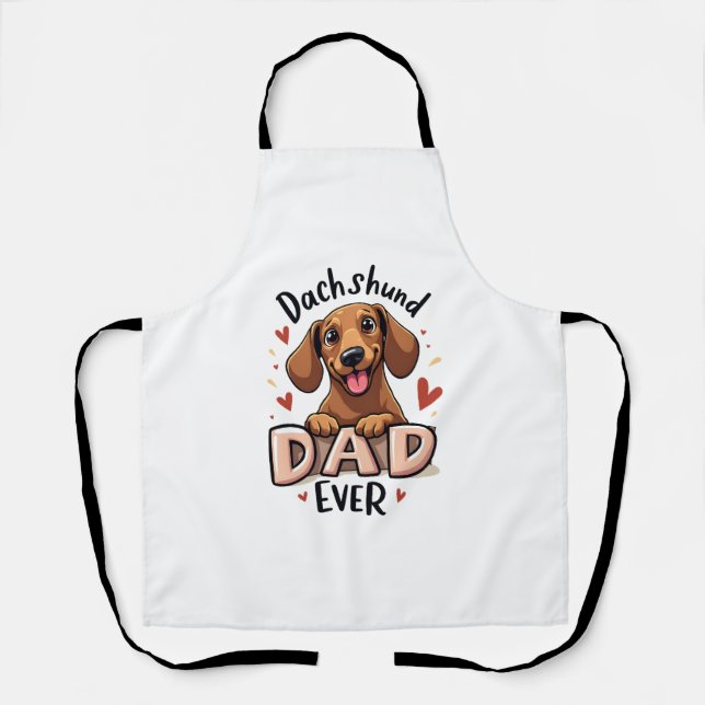 Best Dachshund Dad Ever T Shirt Apron (Front)