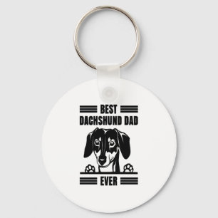 Best Dachshund Dad Ever T Shirt Key Ring