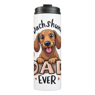 Best Dachshund Dad Ever T Shirt Thermal Tumbler