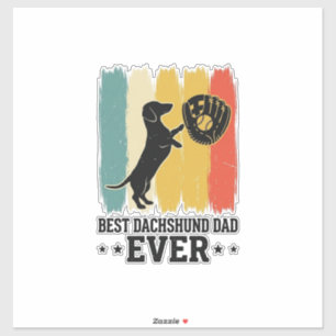Best Dachshund Dad Ever Vintage Baseball Dog Shirt