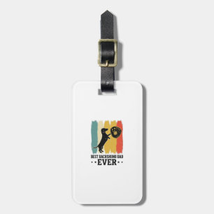 Best Dachshund Dad Ever Vintage Baseball Dog Shirt Luggage Tag