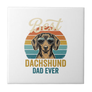 Best Dachshund Dad Ever Vintage Dog Shirt Design_1 Tile