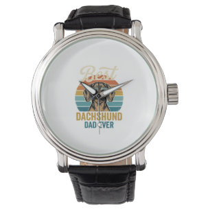Best Dachshund Dad Ever Vintage Dog Shirt Design_1 Watch