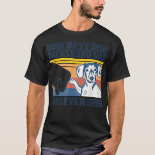 Best Dachshund Dad Ever Vintage Father Day Christ T-Shirt