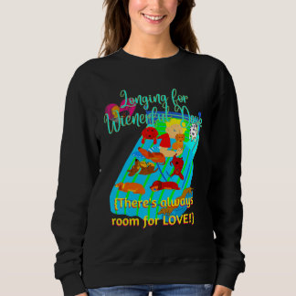 BEST DACHSHUND  FUNNY WIENER DOG ALWAYS ROOM FOR L SWEATSHIRT