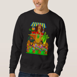 Best Dachshund Funny Wiener Dog Doxie With Flower Sweatshirt