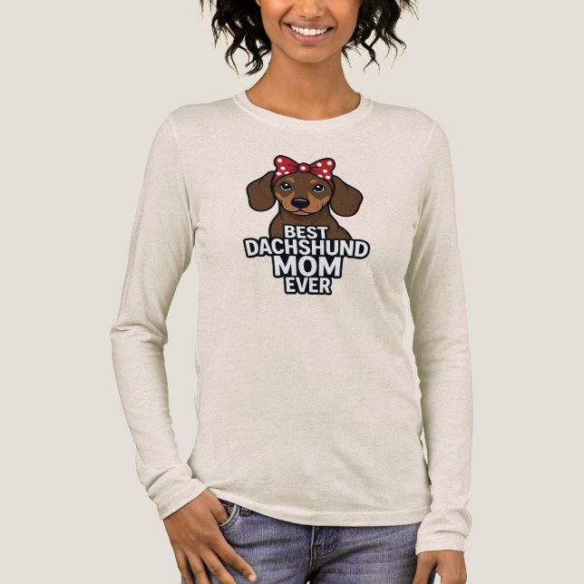 Best Dachshund Mum  Tri-Blend Shirt (Front)