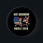 Best Dachshund Uncle Ever American Flag 4th Of Jul 6 Cm Round Badge<br><div class="desc">Best Dachshund Uncle Ever American Flag 4th Of July</div>