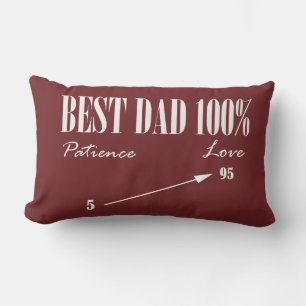 Best Dad 100% Love Patience Funky Father Cushion