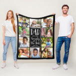 Best Dad 10 Photo Collage Personalised Custom Fleece Blanket<br><div class="desc">Create your own photo memory blanket for the best Dad with this easy-to-use photo collage template for 10 pictures and the typography saying DAD - YOU ARE SIMPLY THE BEST and personalised with names or your custom text in your choice of text, graphics and background colours in EDIT. Makes a...</div>