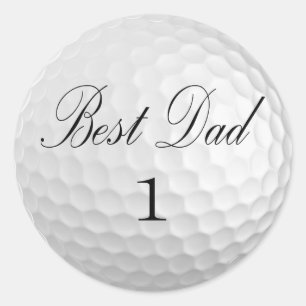 Best Dad 1 Golf Ball Sticker