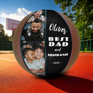 Best Dad and Husband Father 2 Photos Keepsake Basketball