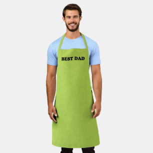 Best Dad avocado green solid kitchen grill bbq Apron