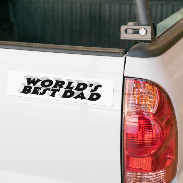 Best Dad black 3d text Bumper Sticker (On Truck)