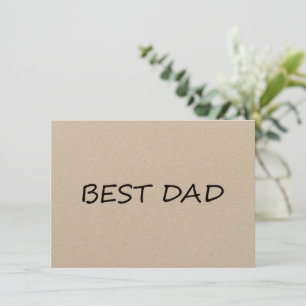Best Dad black and white minimalist modern Card
