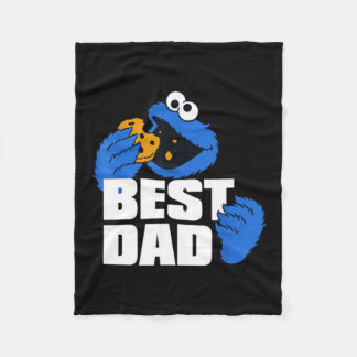 Best Dad Blue Monster Funny Cookie Lover 1 Fleece Blanket