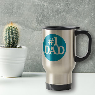 Best Dad Blue Travel Mug