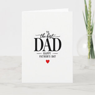 Best Dad Bold Text Art Card
