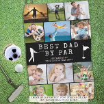 BEST DAD BY PAR 12 Photo Collage Personalised Golf Towel<br><div class="desc">Create a unique photo memory golf towel for the golfer Dad utilising this easy-to-upload photo collage template with 12 pictures with the suggested funny golf saying BEST DAD BY PAR and personalised with name()s or your custom text in white against an editable black background colour. CHANGES: You can change the...</div>