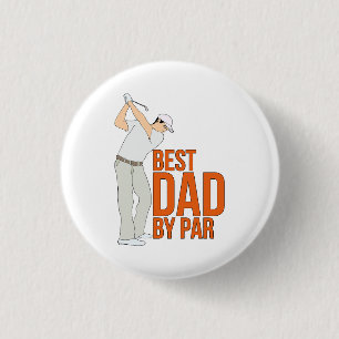 Best Dad By Par 3 Cm Round Badge