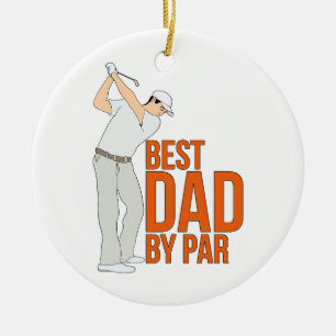 Best Dad By Par Ceramic Tree Decoration