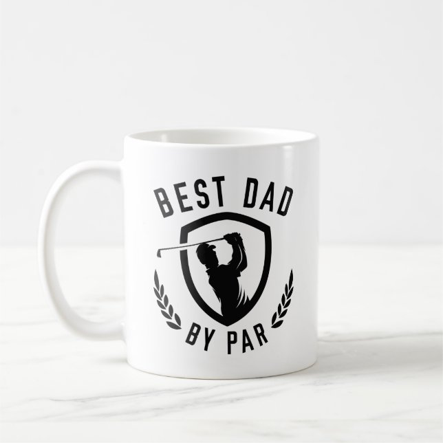 Best Dad By Par Coffee Mug (Left)