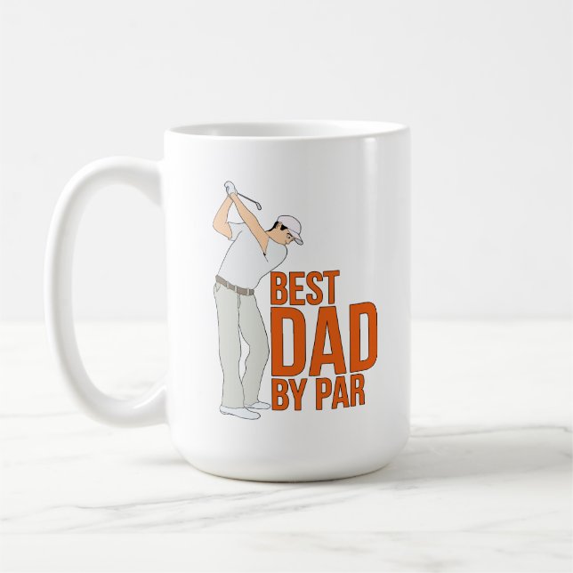 Best Dad By Par Coffee Mug (Left)