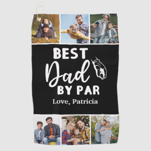 Best Dad by Par Custom 6 Photo Father's day Golf Towel