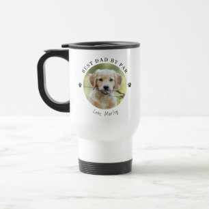 Best Dad By Par Custom Dog Photo Travel Mug