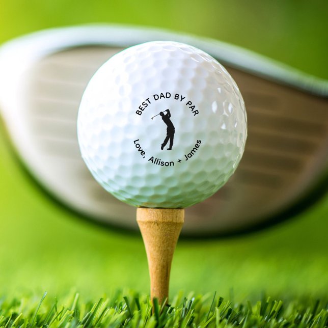 Best Dad By Par Custom Golf Balls (Best Dad By Par Custom Golf Balls)