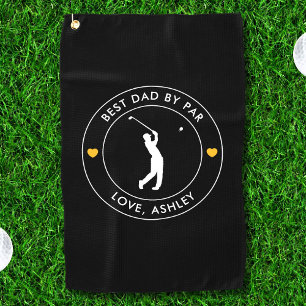Best Dad By Par Custom Golfer Name Personalised Golf Towel