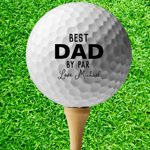 Best Dad By Par Custom Name Father's Day Golf Balls