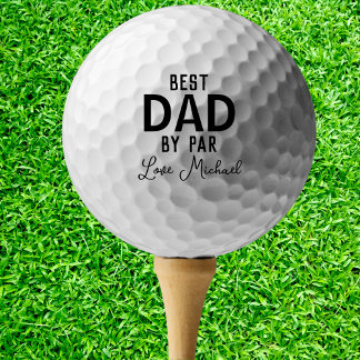 Best Dad By Par Custom Name Father's Day Golf Balls