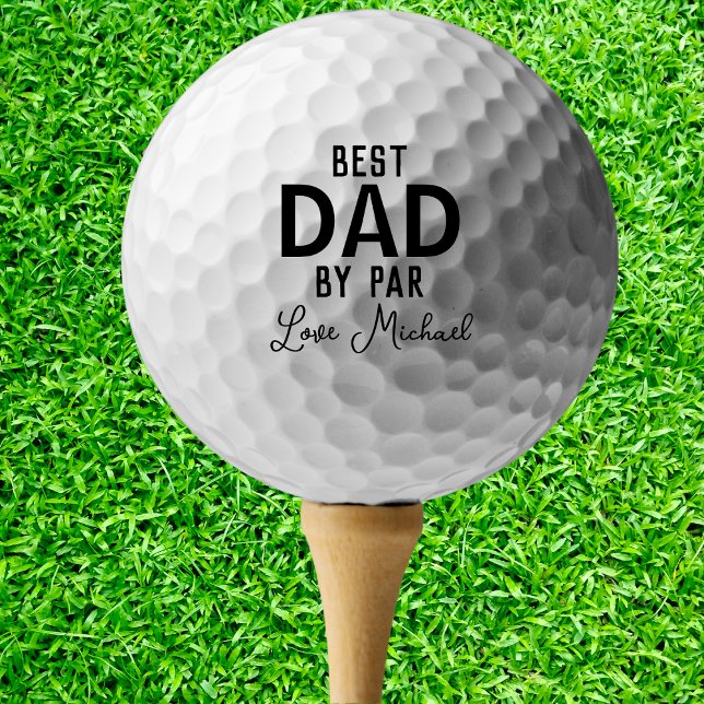 Best Dad By Par Custom Name Father's Day Golf Balls (Best Dad By Par Custom Name Father's Day Golf Balls)