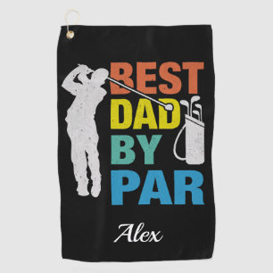 Best Dad By Par Custom Name Father's Day Golf Towel