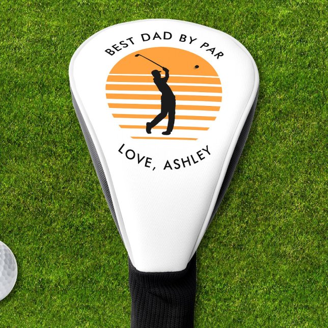 Best Dad By Par Custom Name Text Personalised Golf Head Cover (Creator Uploaded)