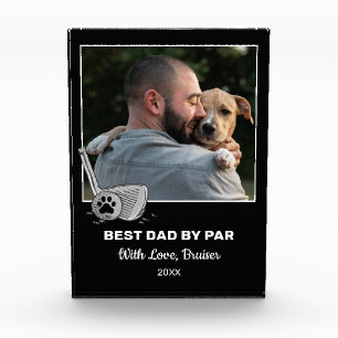 Best Dad By Par Custom Pet Photo Block