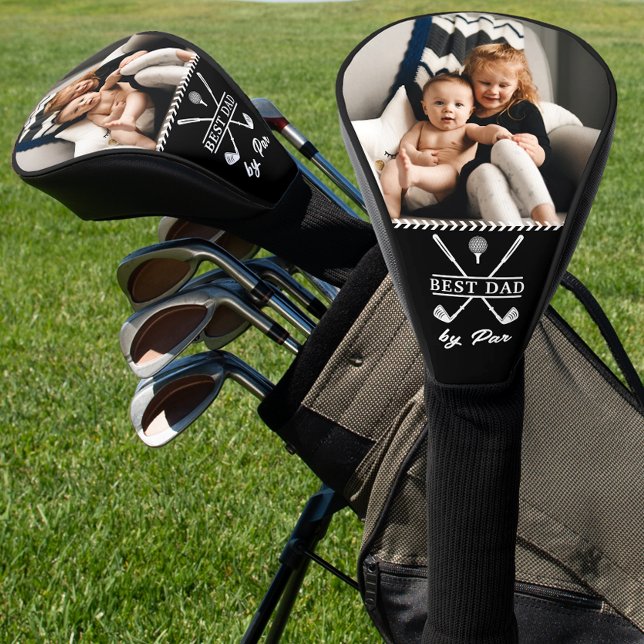 Best Dad By Par Custom Photo Father's Day Golf Head Cover (Creator Uploaded)