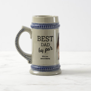 Best Dad by Par Custom Photos Father's day Beer Stein