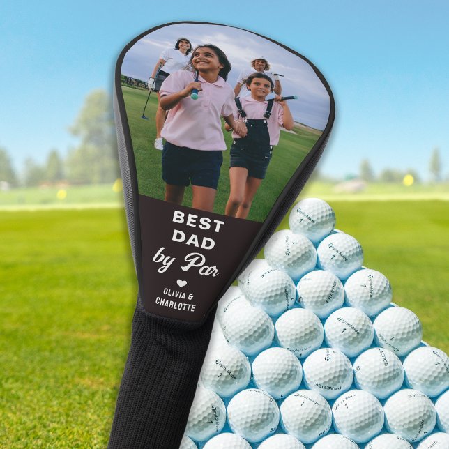 Best DAD By PAR Custom Picture Father's Day Golf Head Cover (Creator Uploaded)